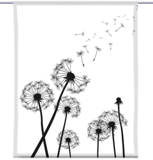 gardinen-for-life Scheibengardine Dandelions – Scheibenhänger Pusteblumen - B-line