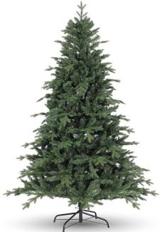 LUCKZON Künstlicher Weihnachtsbaum 6FT 183cm grün, PE/PVC, schwer entflammbar, Frasertanne, 250 LED-Warmlichter, 950T Zweige, 7 Zoll