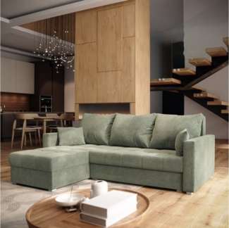 Masseno Ecksofa NIDA mit Schlaffunktion L-Form, Sofa mit Bettkasten