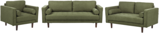 Sofa Set dunkelgrün 6-Sitzer NURMO