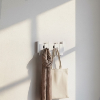 HOME DELUXE Garderobenleiste PORTE Weiß - 32 x 15 cm