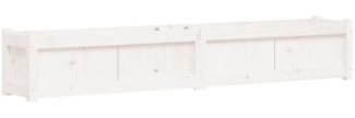 vidaXL Pflanzkübel Weiß 180x31x31 cm Massivholz Kiefer 837496