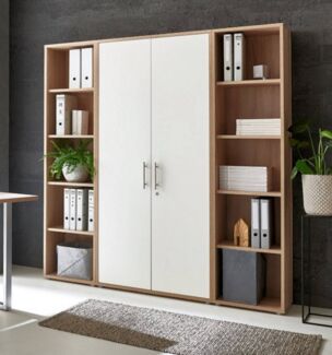 BMG Möbel Aktenschrank Office Edition 3 (Schrankwand Set, 3tlg) abschließbar, matt oder Hochglanz lackiert