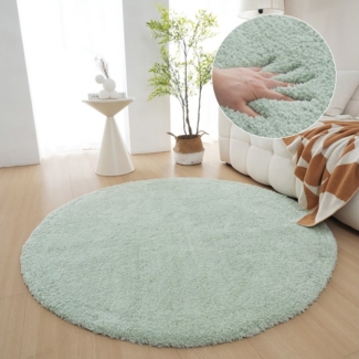 my home Hochflor-Teppich Microfaser Teppich Magong, besonders weich, sehr feiner Flor, rund, Höhe: 25 mm, unifarben, weiche Teppiche, Wohnzimmer, Schlafzimmer, Kinderzimmer