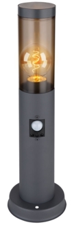 Sockelleuchte, Bewegungsmelder, rauch, anthrazit, H 45 cm
