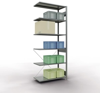 Schulte Regal MULTIplus150 12756 Anbau 2.500x1.000x500mm 6 Böden verzi