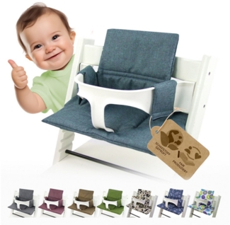 BambiniWelt by Rafael K. Hochstuhlauflage Ersatzbezug Bezug Sitzkissen kompatibel mit Stokke Tripp Trapp Mod. 2