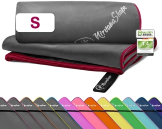 NirvanaShape Reisehandtuch Mikrofaser Handtuch, Badehandtuch, Reisehandtuch, Sporthandtuch, Ecktasche mit Reißverschluss, saugfähig, leicht, schnelltrocknend