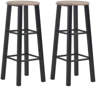 vidaXL Barhocker 2 Stk. Schwarz MDF 284388