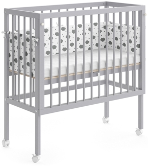 Vitalispa Beistellbett Grau 94 x 90 cm 2 Seitenschienen, Sophie