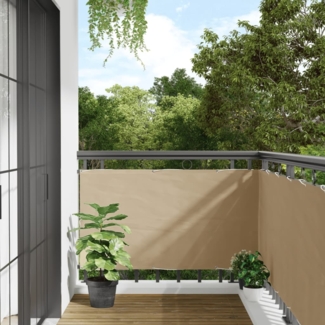 vidaXL Balkon-Sichtschutz Beige 75x300 cm Oxford-Gewebe 134936