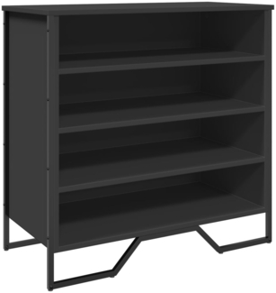 vidaXL Schuhregal Schwarz 80x38x78 cm Holzwerkstoff 848649