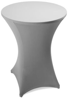 Stehtischhusse Stretch Stehtisch Ø 70 cm Tisch Husse Bistrotisch Hellgrau