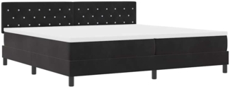 vidaXL Boxspringbett mit Matratze Schwarz 200 x 200 cm Samt 3342610