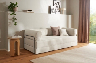 homsy by Ana Johnson Schlafsofa Folda, Dauerschläfer, Breite 206 cm, Liegefläche 181x198 cm, mit Bett-/Schlaffunktion, inkl. 1x Zierkissen, Tonnentaschenfederkern