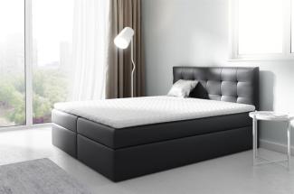 Boxspringbett PARLA 160x200 cm Kunstleder Schwarz