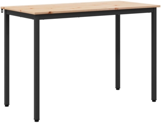 vidaXL Esstisch Natur 110 x 55 x 75 cm Massives Kiefernholz 892785