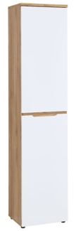 Büroschrank vito Clyde , Holzwerkstoff , Weiß, Holzfarben , 45 x 197 x 38 cm