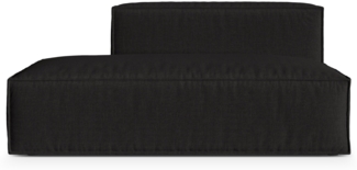 Micadoni Modul Nuria 3-Sitzer Links Strukturierter Stoff Schwarz