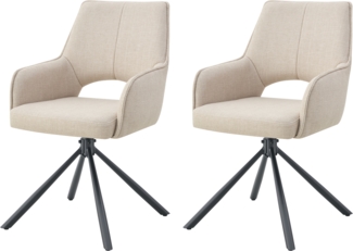 Stuhl (B/H/T): 57 x 91 x 64 cm in Creme