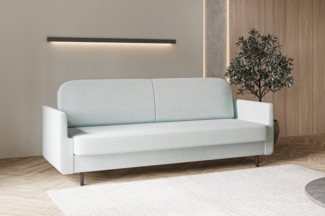 MOEBLO Schlafsofa POUCH, – Sofa Couch für Wohnzimmer elegantes Polstersofa 3-Sitzer-Sofa mit Bettfunktion, Wohnzimmermöbel und Schlaffunktion, (BxHxT): 221 x 87 x 84 cm