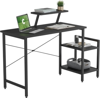 Schreibtisch mit Regalen, Monitorständer, 100x50 cm, Stabiler Gaming