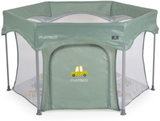 Cangaroo Laufstall Playbox klappbar Matratze Tragetasche Öffnung Reiselaufstall grün