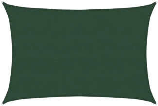 vidaXL Sonnensegel 160 g/m² Dunkelgrün 5x7 m HDPE 311467