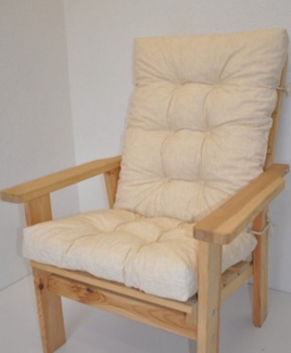 Rattani Hochlehnerauflage Polster für Gartenstuhl Gartenmöbel Sevila 125x55 cm