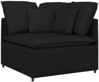 vidaXL Modulares Sofa Eckmodul mit Kissen Schwarz 100 cm 4104449