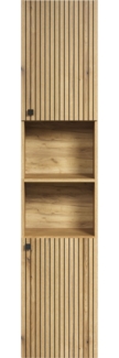 Badezimmer Hochschrank Bliss in Evoke Eiche 40 x 186 cm