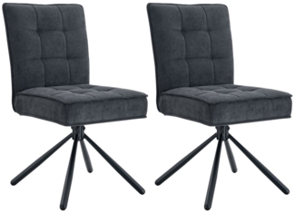 Duo Collection Polsterstuhl Esszimmerstuhl Nola (2er Set), Kord-Bezug, mit feiner Steppung, drehbar