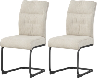 Stuhl (B/H/T): 47 x 94 x 61 cm in Creme