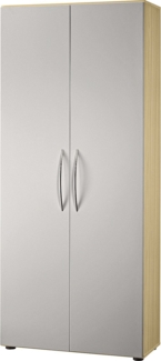 Schrank 5 Ordnerhöhen 34,6cm tief BM Ahorn / Silber