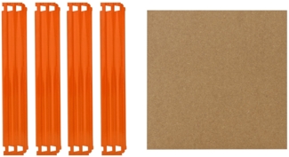 shelfplaza PRO 50x50 cm Fachboden-Set in blau-orange für PRO Schwerlastregale mit 200 kg Traglast pro Boden
