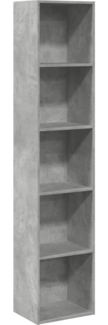 vidaXL Bücherregal Betongrau 40x30x189 cm Holzwerkstoff 857888