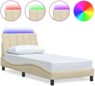 vidaXL Bettgestell ohne Matratze "Hanko" Blau 90x190 cm Stoff 3310431