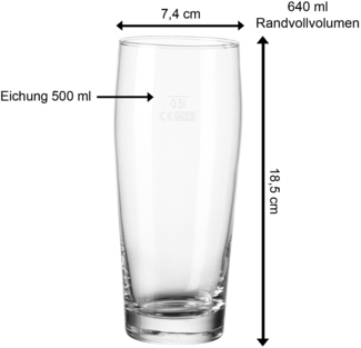 Van Well Willi Becher 0,5 l geeicht 120er Set