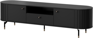 TV-Lowboard Zelfa 180 2D1S 05 (Farbe: Schwarz)