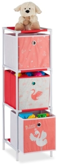 Relaxdays 'Schwan' Kinderregal mit 3 Boxen