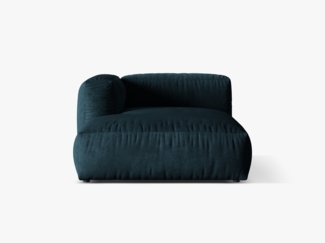 Micadoni Chaise Longue Martina 1-Sitzer Samt Tiefes Petrol Links