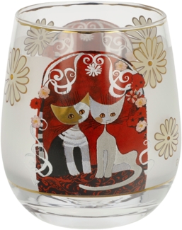 Goebel / R. Wachtmeister -Templi dell' amore,Windlicht,8,5 x 8,5 x 9,5 cm / Glas / 8,5 x 8,5 x 9,5 cm