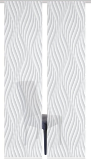 Vision S Schiebegardine 2ER SET WAVE, Paneelwagen (2 St), halbtransparent, HxB: 260x60, Schiebevorhang 2er Set Digitaldruck