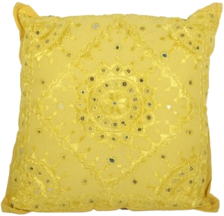 Pailletten Kissen Yuva Gelb