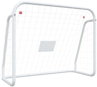 vidaXL Fußballtor mit Netz Weiß 125x96x60 cm Stahl & Polyester 93732