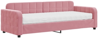 vidaXL Tagesbett mit Matratze Rosa 80x200 cm Samt 3196901