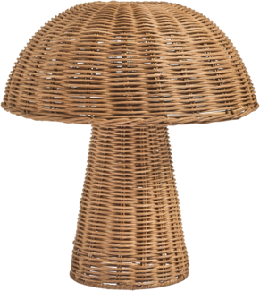 Tischlampe Pilz ALERO Rattan Naturfarben