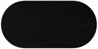 vidaXL Tischplatte Dunkelbraun 120x60x4 cm Massivholz Eiche Oval 4009083
