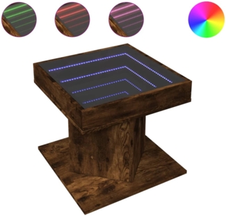 LED-Couchtisch, Sofatisch Räuchereiche 50 x 50 x 45 cm Holzwerkstoff