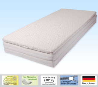 Doctor Sleep 'meditopper' Matratzentopper 200x190 cm, H3 (RG 55), Kernhöhe 5 cm, Bezug: CoolMax® Glatt